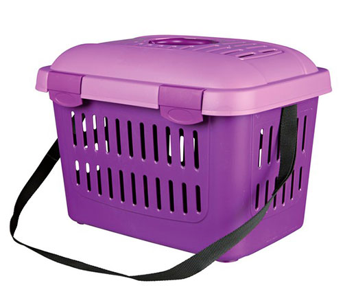 пластиковая корзинка переноска для котов и грызунов